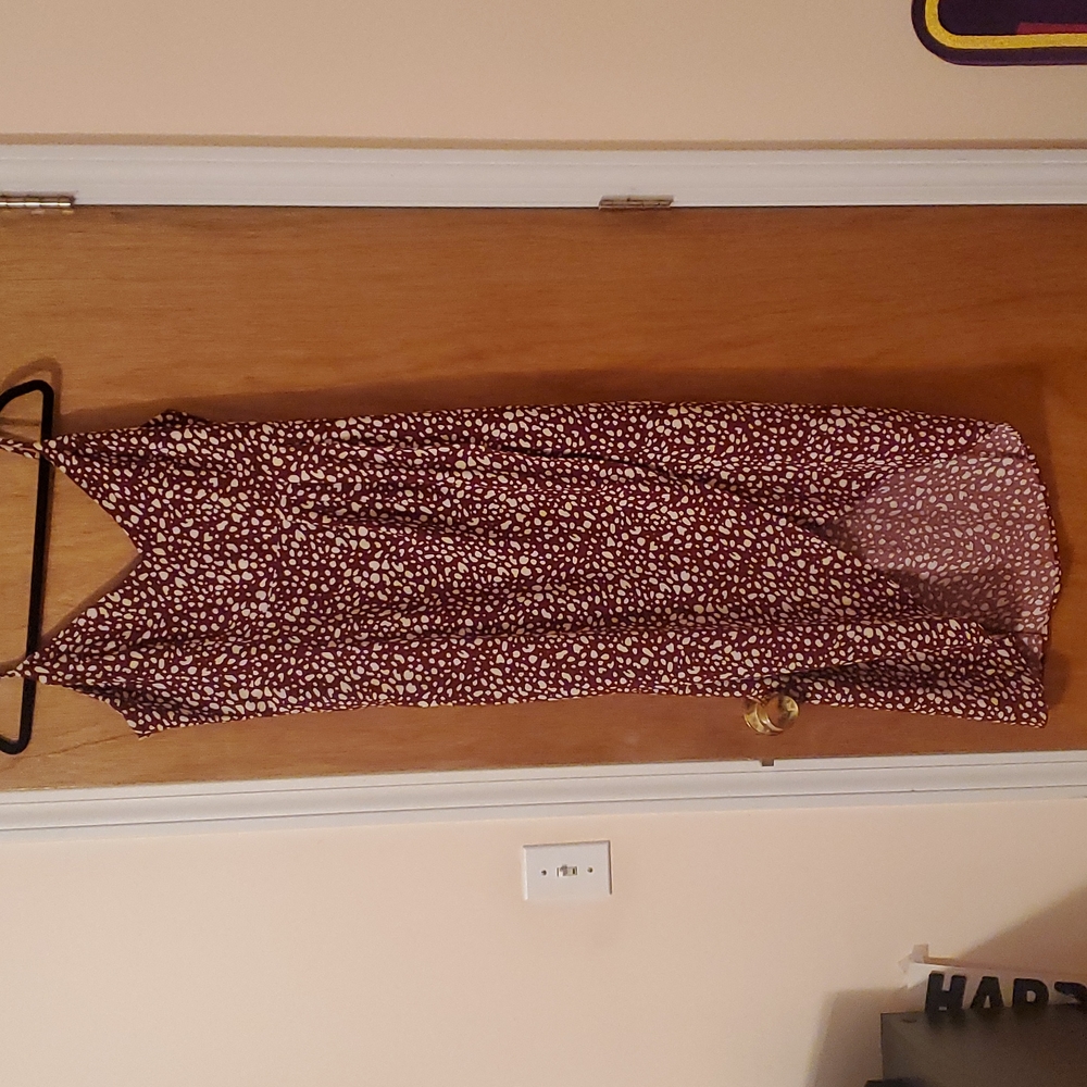 Wine red leopard dress - Picture 3 of 7